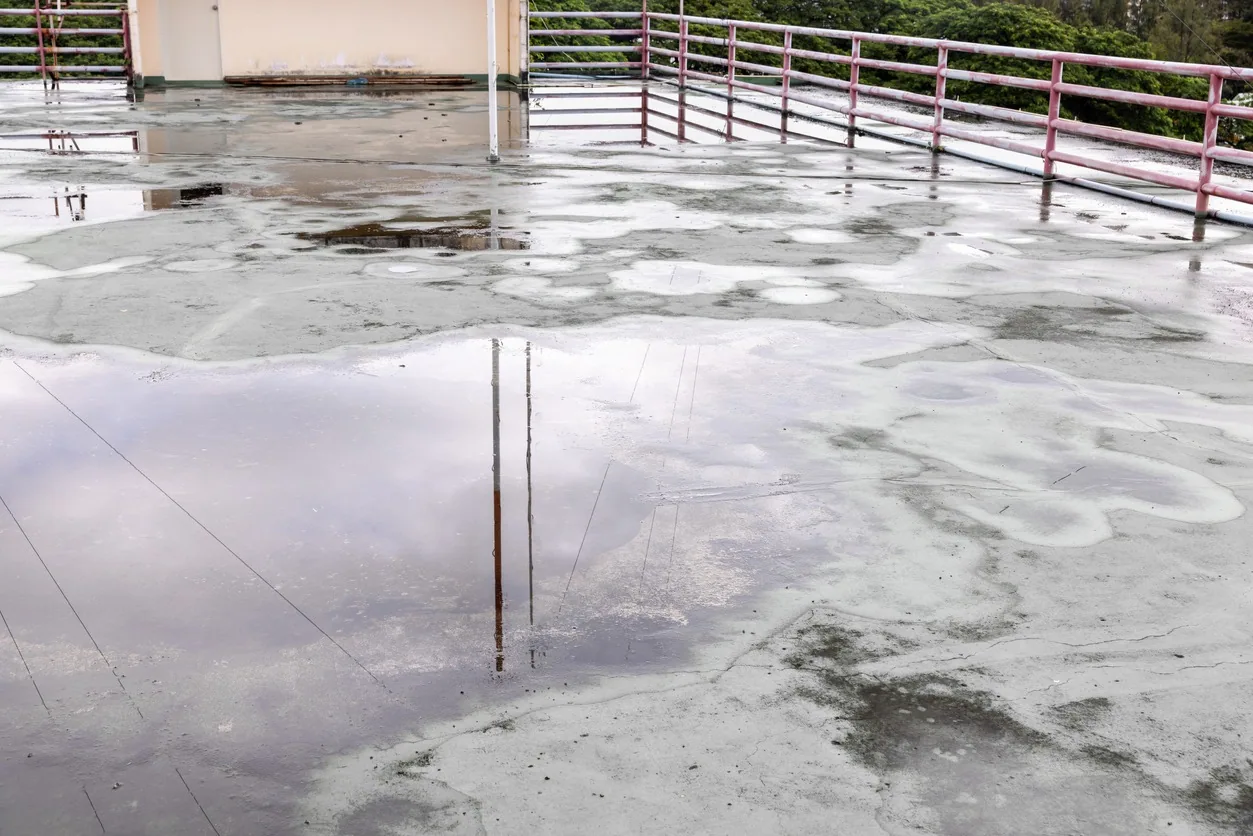 Flashing Failure Repair in Jurupa Valley, CA - Follow runoff through the apron and its receiving laps