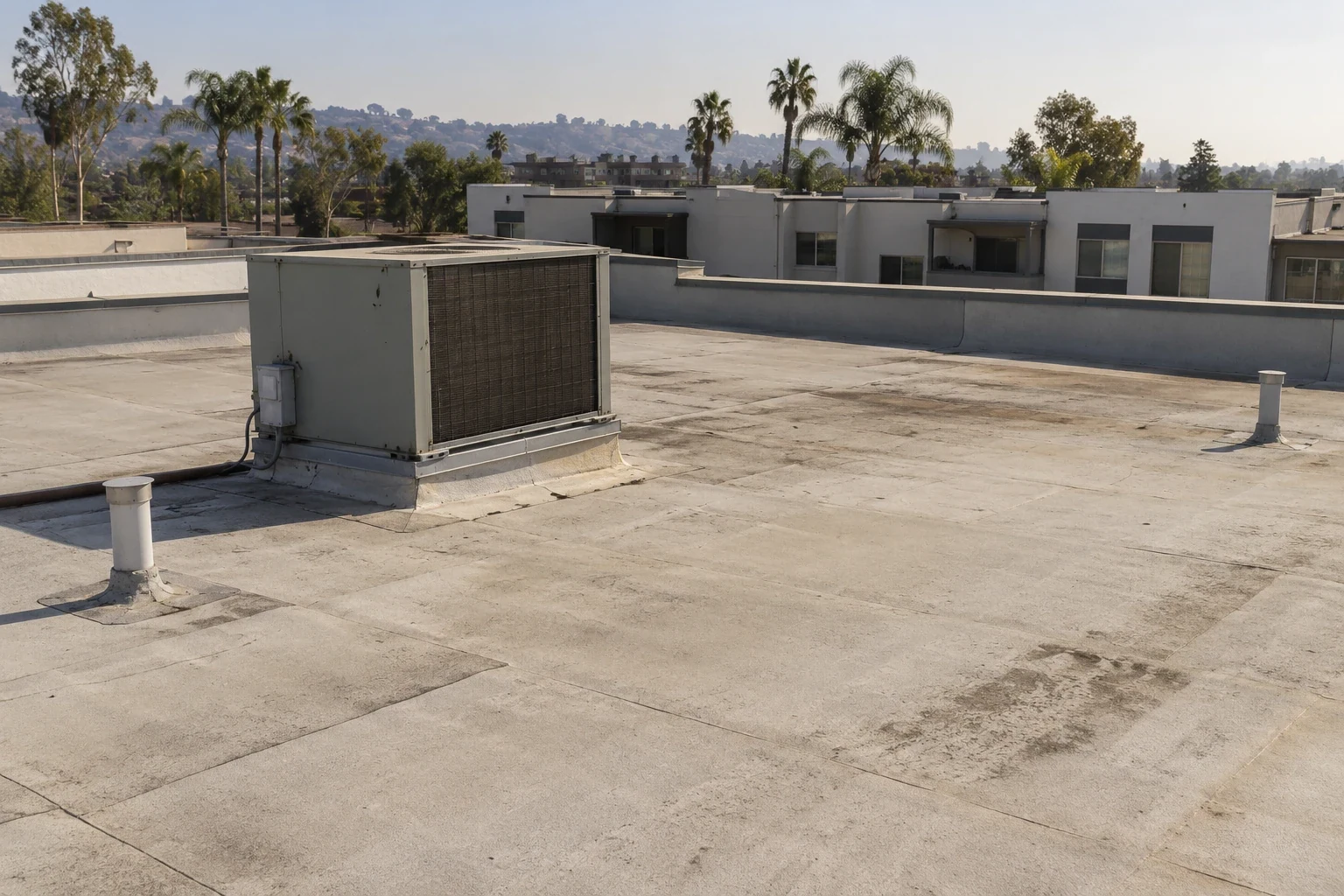Distribution Center Roofing in Jurupa Valley, CA - Rebuild the edge through the retained roof connection