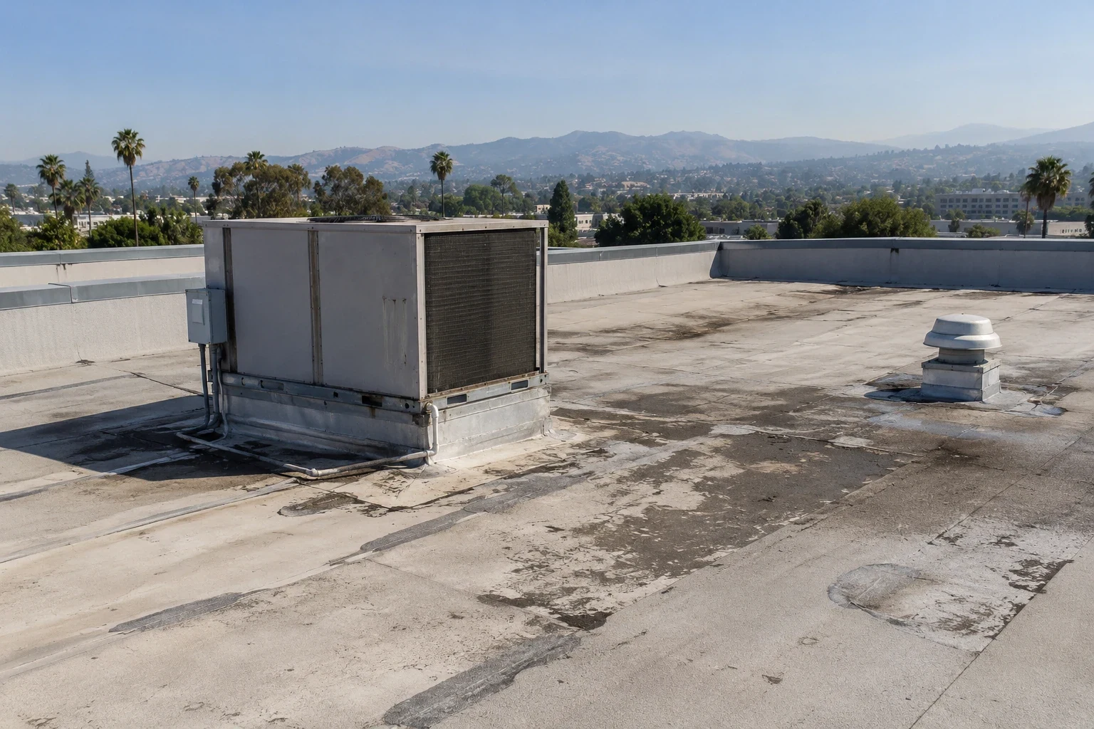 Commercial Roof Leak Repair in Jurupa Valley, CA - Separate a bounded leak from widespread wet construction