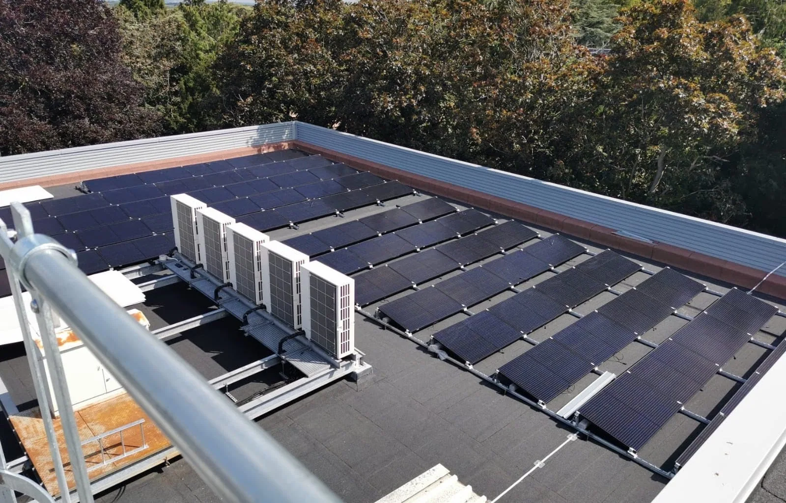 Commercial Roof Replacement in Jurupa Valley, CA - Restore drainage before installing the finished sheet